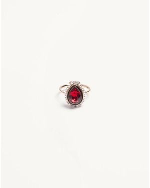 Valentino Garavani Vlogo Signature Rhinestone Ring - White