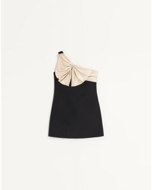 Valentino Crepe Couture Short Dress 36 - Black