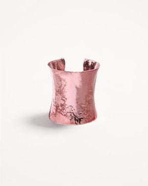 Valentino Garavani Cuffy Laminated Metal Bracelet - Pink