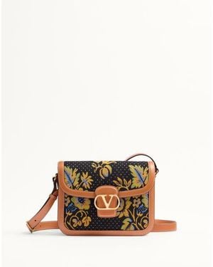 Valentino Garavani 9To5 Jacquard Shoulder Bag With Floral Pattern - White