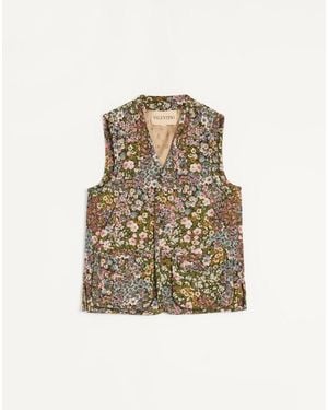 Valentino Gobelin Waistcoat With Jacquard Après L'Hiver Pattern - Natural