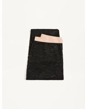 Valentino Rebrodé Lace Tights - Black
