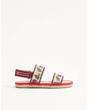 Valentino Garavani Bribri Sandal With Cherryfic Embroidery - Pink