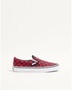 Valentino Garavani And Vans Fabric Slip-On Trainer With Vlogo Checkerboard Print - White