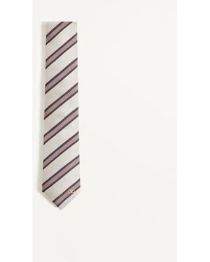 Valentino Garavani Regiment-Jacquard Seidenkrawatte Mann - Weiß