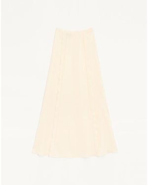 Valentino Couture Linen Skirt - Natural
