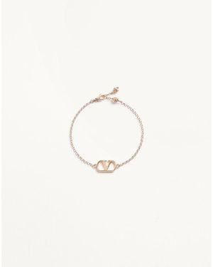 Valentino Garavani Vlogo Signature Metal Bracelet - Natural
