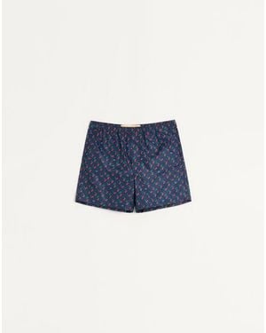 Valentino Badehose Aus Nylon Mit Cherryfic-Muster Mann - Blau
