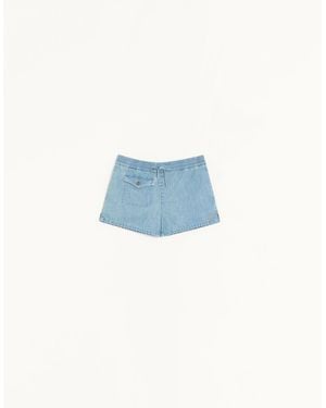 Valentino Shorts De Mezclilla Mujer - Azul