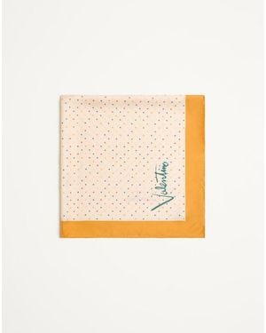 Valentino Garavani Multicolour Starry Silk Scarf - Natural