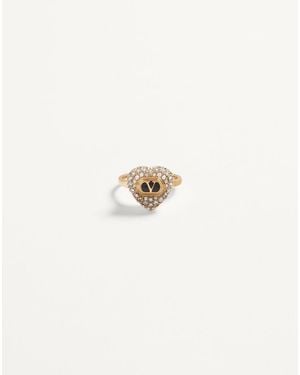 Valentino Garavani Coeur Royal Ring - Natural