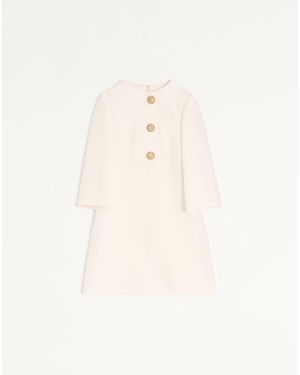 Valentino Crepe Couture Short Dress 38 - Natural