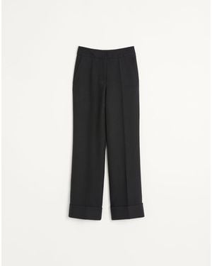 Valentino Crepe Couture Trousers - Black