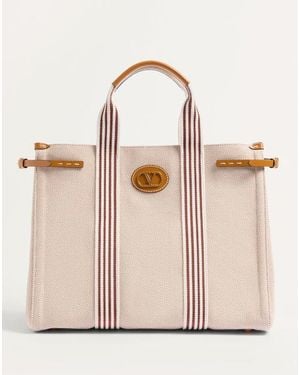 Valentino Garavani Antibes Canvas Bag - Natural