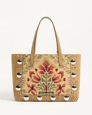 Valentino Garavani Nellcôte Medium Shopping Bag - Natural