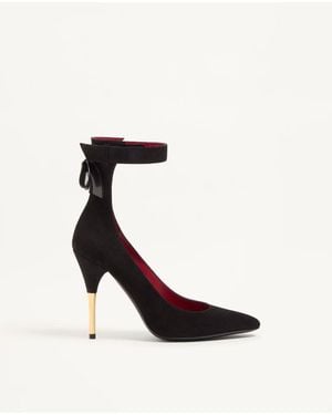 Valentino Garavani Fatale Suede Court Shoes 105Mm - Black