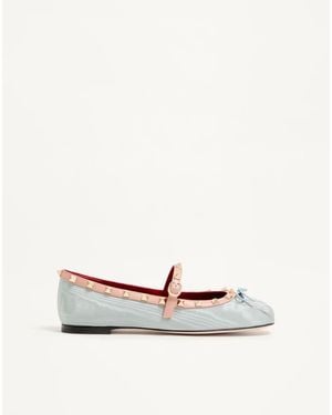 Valentino Garavani Mary-Jane Rockstud Ballerina - White