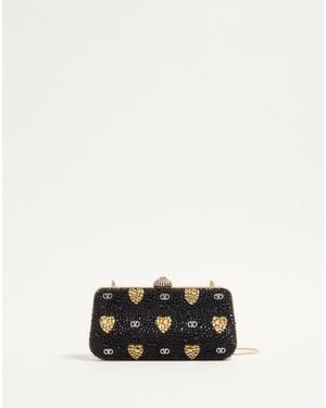Valentino Garavani Carry Secrets Minaudiere Mit Strass-Cour De Cœur-Motiv Frau - Weiß