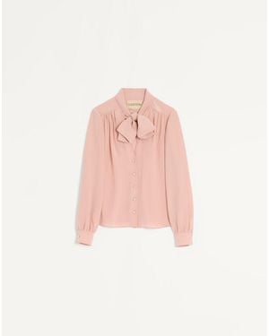 Valentino Crepe De Chine Shirt 38 - Pink