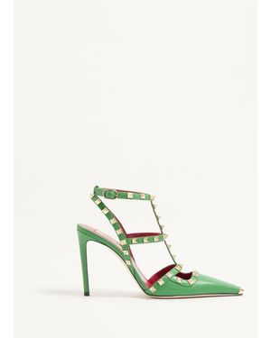 Valentino Garavani Rockstud Kidskin Pumps 100Mm - Green