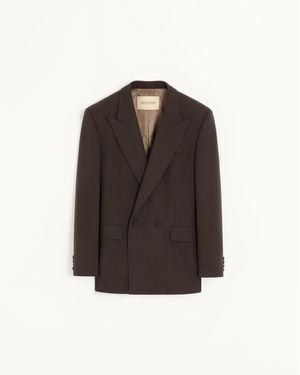 Valentino Double-Breasted Jacket - Brown