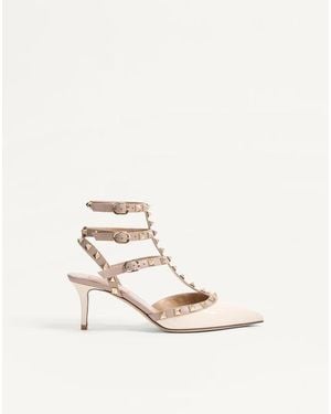 Valentino Garavani Rockstud Caged Pump 65Mm - Natural