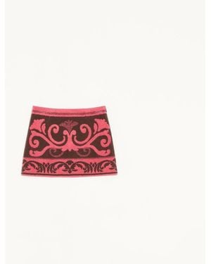 Valentino Terry Cloth Skirt - Red
