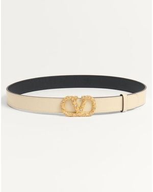 Valentino Garavani Vlogo Signature Belt - Natural