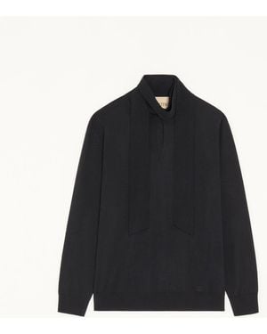 Valentino Wollpullover Mit Schalkragen Und Vlogo-Stickerei Mann - Schwarz