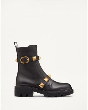 Valentino Garavani Combat Boot Roman Stud - Nero