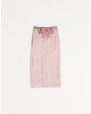 Valentino Satin Skirt - Pink