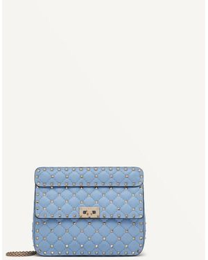 Valentino Garavani Borsa Media Rockstud Spike - Blu