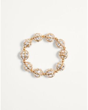 Valentino Garavani Bracelet Poetiques Des Gouttes En Métal Et Cristaux Swarovski Femme - Métallisé