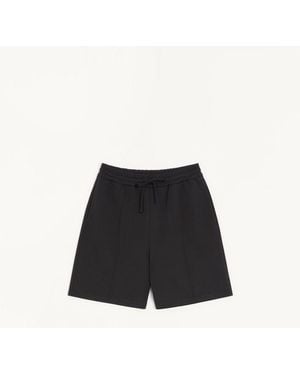 Valentino Cotton Bermuda Shorts With Vgold - Black