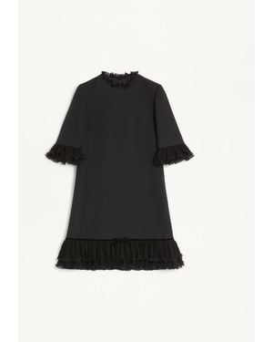 Valentino Crepe Couture Short Dress 36 - Black