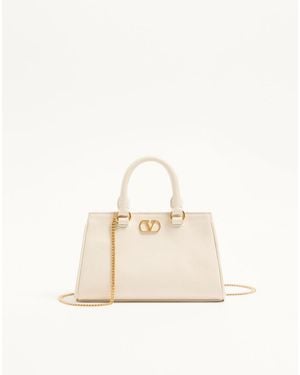 Valentino Garavani Vlogo Signature Mini Bag - Natural