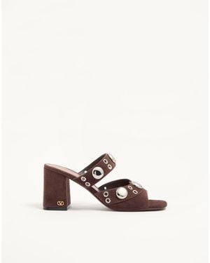 Valentino Garavani Nellcôte Slide Sandal - Brown