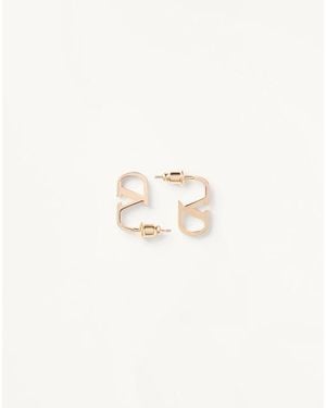 Valentino Garavani Vlogo Signature Metal Earrings - Natural