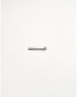Valentino Garavani Vlogo Signature Metal Tie Clip - Natural