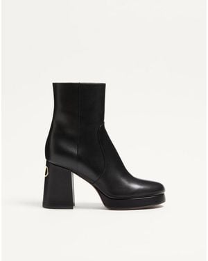 Valentino Garavani Fawcette Platform Ankle Boot - Black