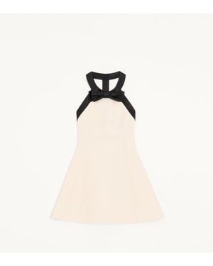 Valentino Crepe Couture Short Dress - Natural