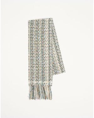 Valentino Garavani Vlogo Signature Wool And Cashmere Scarf - White