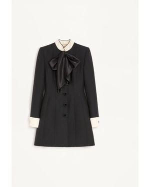 Valentino Crepe Couture Short Dress - Black