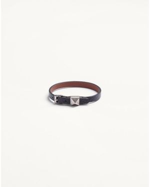 Valentino Garavani Rockstud Lederarmband Mann - Weiß