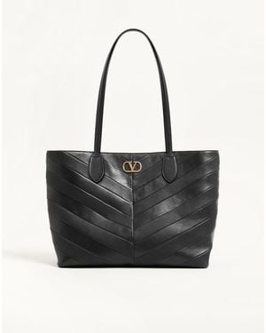 Valentino Garavani Jean Medium Shopping Bag - Black
