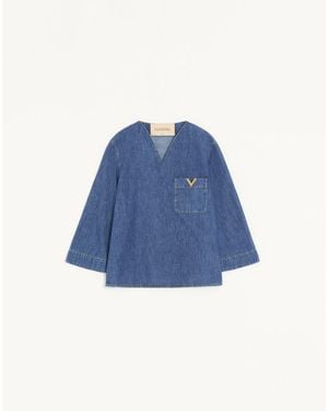 Valentino Denim Chambray Shirt - Blue