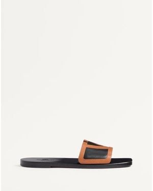 Valentino Garavani Viva Superstar Slide Sandal In Nappa Leather - White