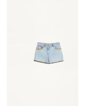 Valentino Embroidered Shorts - Blue