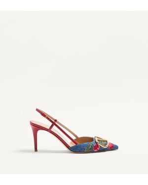 Valentino Garavani Vlogo Signature Slingback Court Shoes - Pink