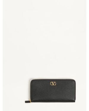 Valentino Garavani Vlogo Signature Zip Wallet - White